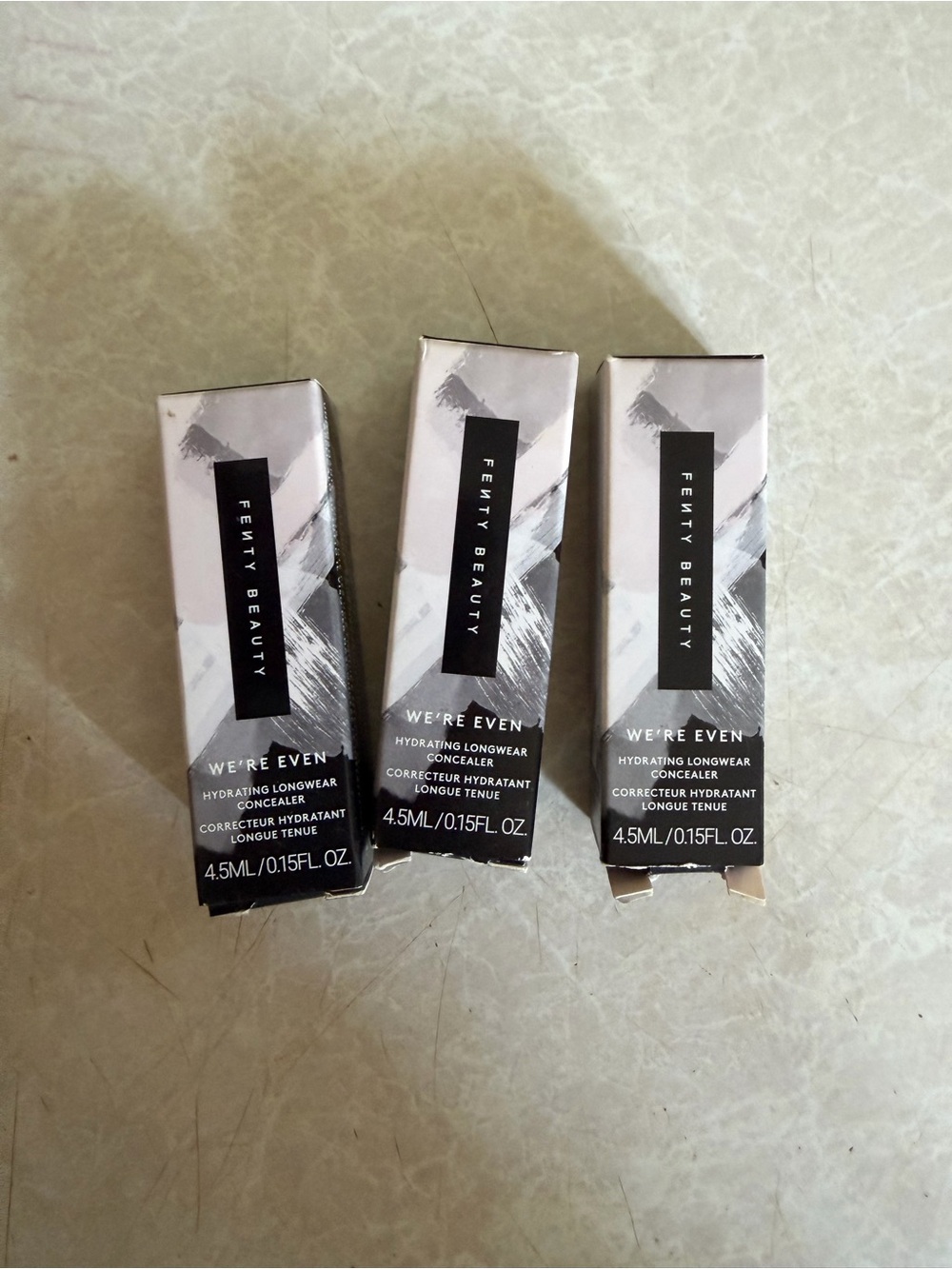 Fenty Beauty We’re Even Hydrating Longwear Concealer - Trio- 498N, 265w, 490N